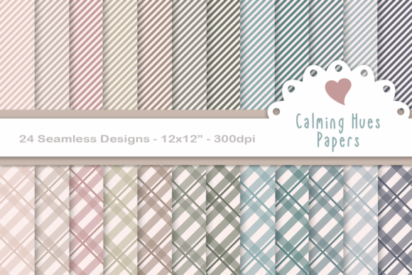 Calming Hues Gingham Stripes Patterns: A Creative Resource for Modern Designers