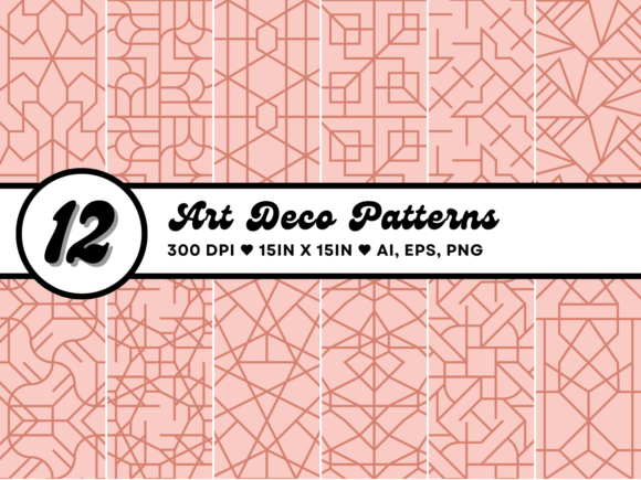 Elegant Art Deco Seamless Patterns