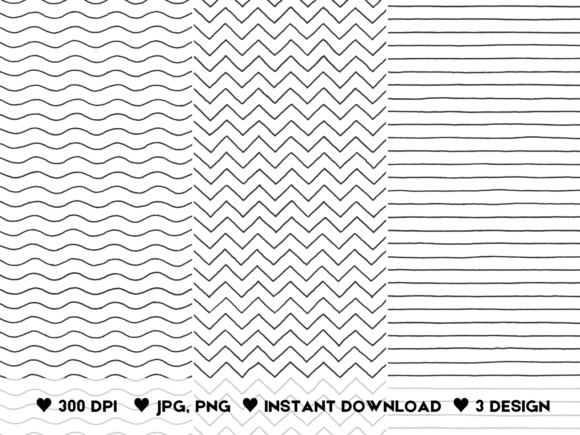 Hand Illustrated Line Patterns for Creative Projects
