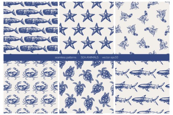 Sea Animals Seamless Patterns III: The Ultimate Resource for Coastal and Ocean-Themed Design