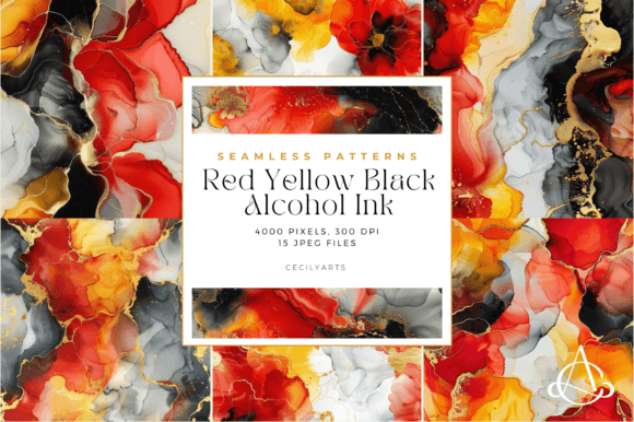 Unlocking Creative Potential with Red Yellow Black Alcohol Ink Patterns