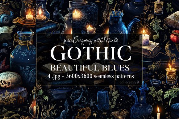 Unveiling Gothic Wiccan Blue Seamless Patterns 9: A Strategic Asset for Modern Digital and Physical Crafts
