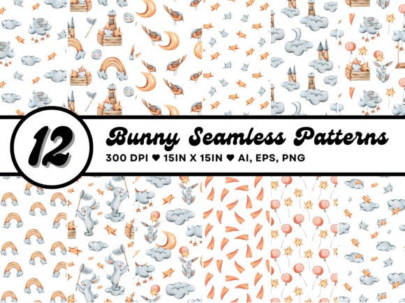 Watercolor Bunny Seamless Patterns: A Creative Resource for Everyday Projects